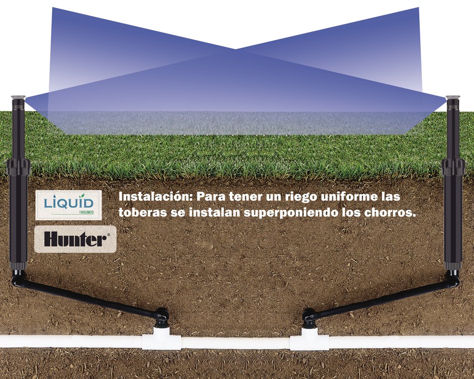 Boquilla ajustable Hunter PRO instalación